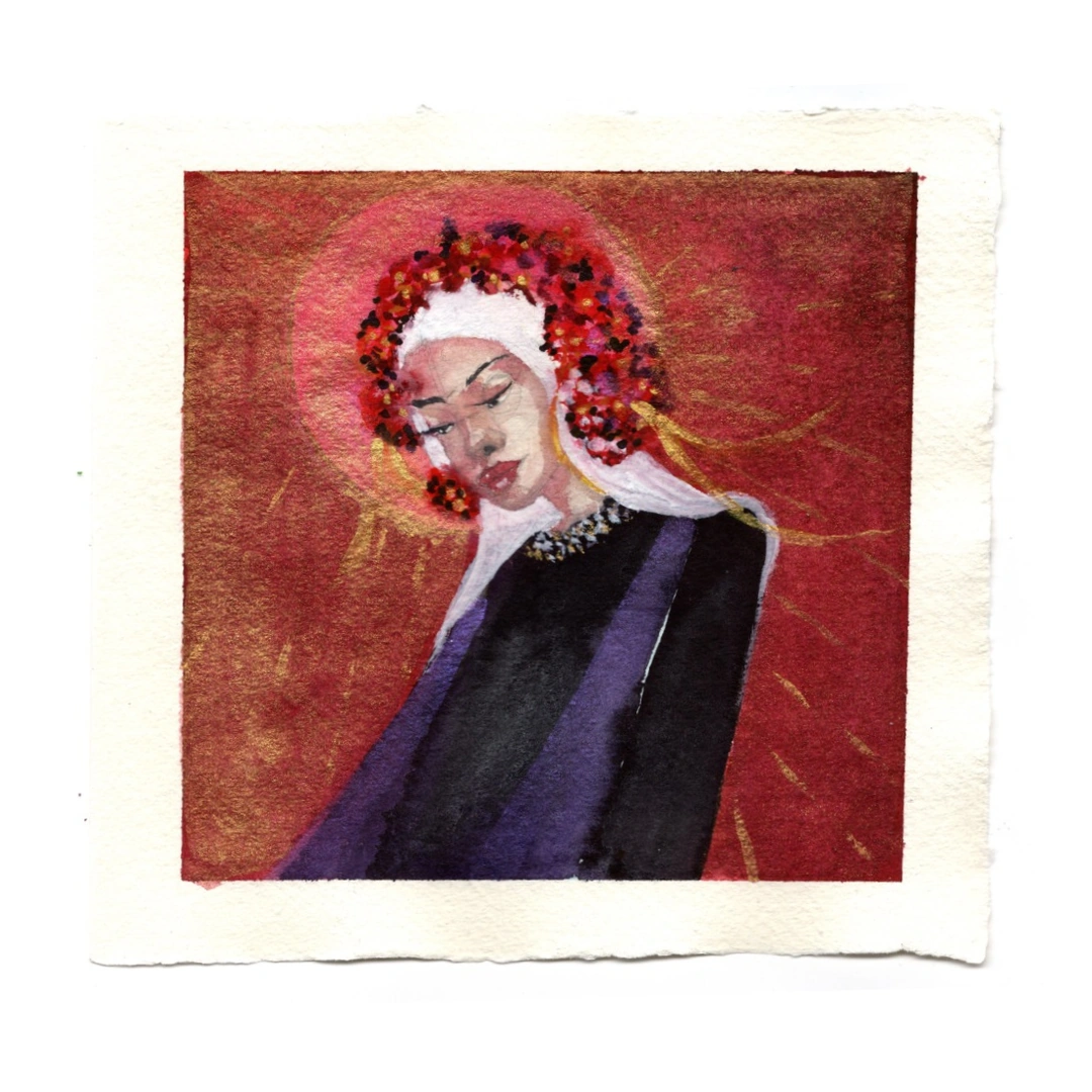 Inheritance — Work on paper, 15 × 15 cm, by Alona Petliarska