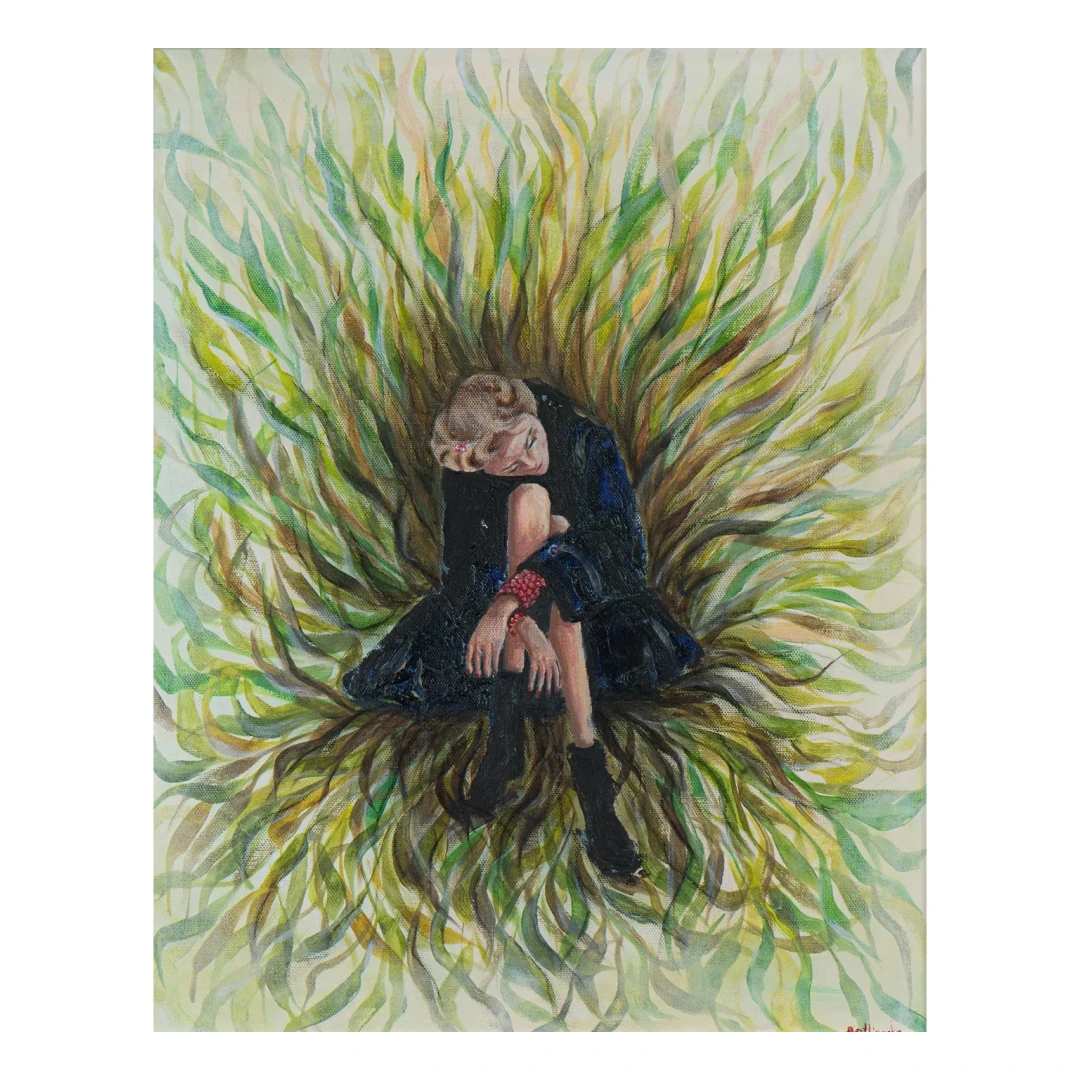 Melancholy — Acrylic on canvas, 43 × 53 cm, by Alona Petliarska