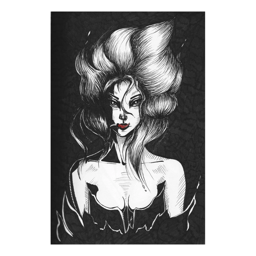 After Midnight — ink on paper, 21 × 29.5 cm, by Alona Petliarska