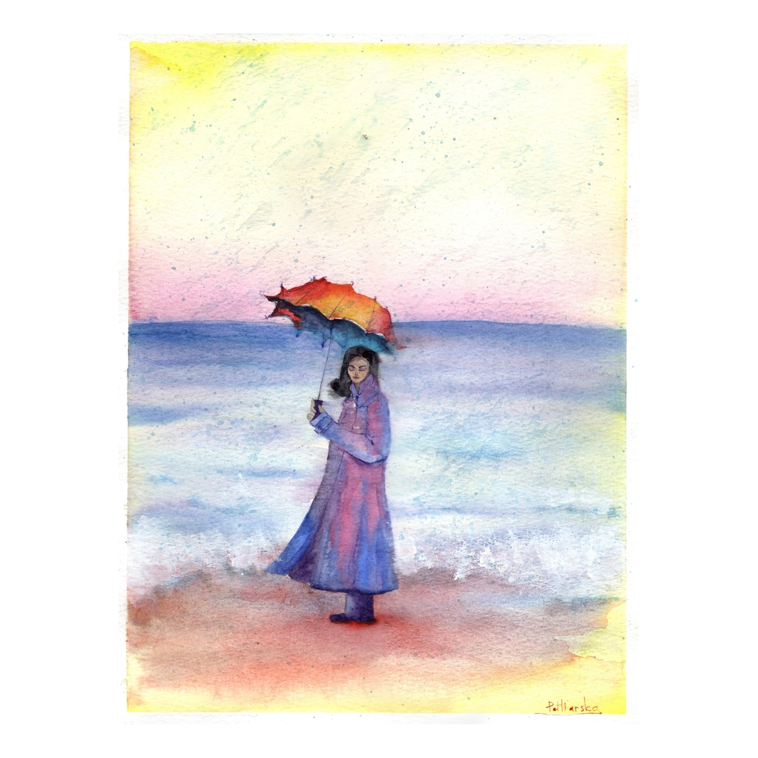 Four Seasons In An Hour — watercolour, 28 × 37 cm, by Alona Petliarska