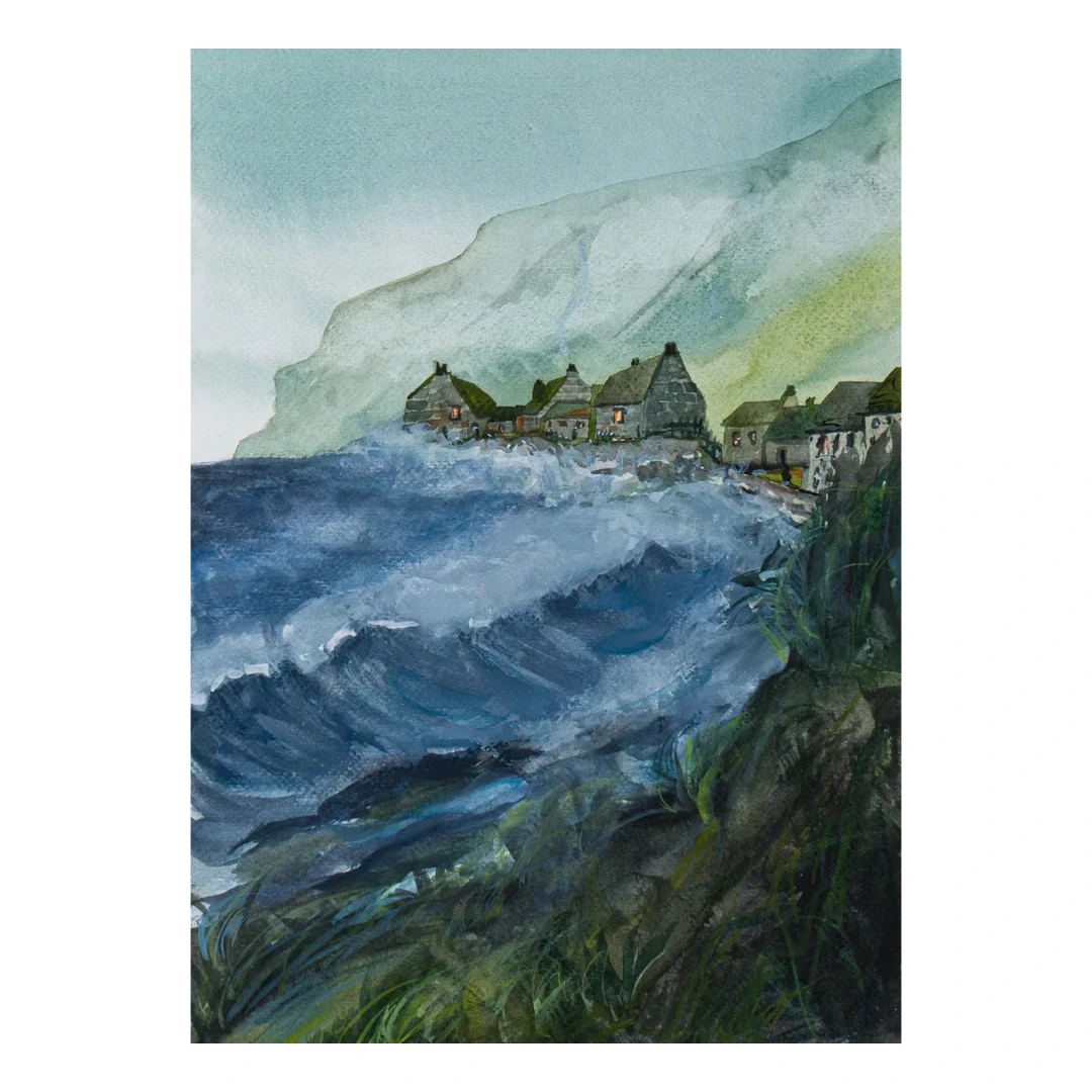 Seaside — Watercolour, 30 × 42 cm, by Alona Petliarska