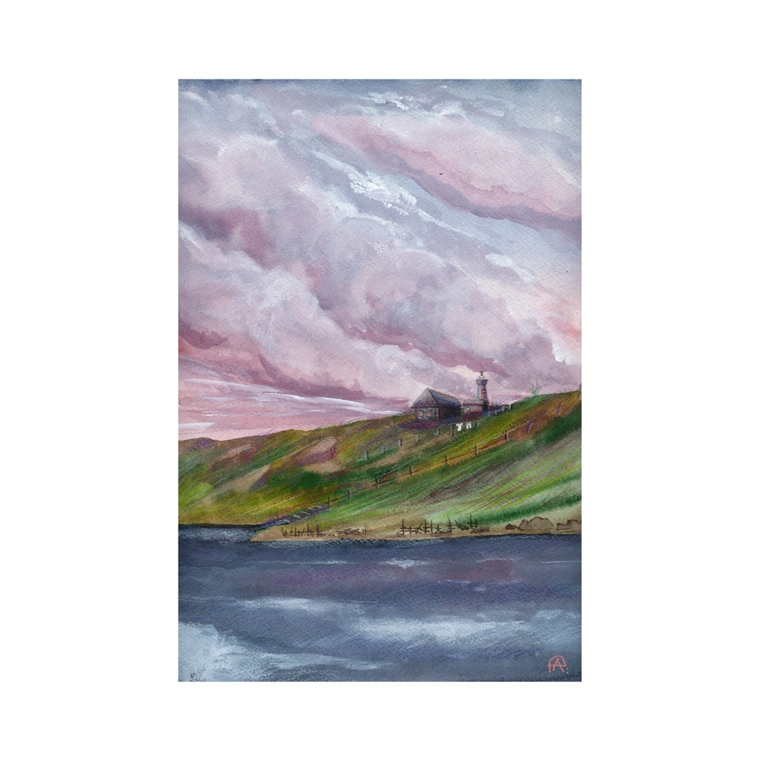 Weather Passing — watercolour and acrylic, 24 × 32 cm, by Alona Petliarska