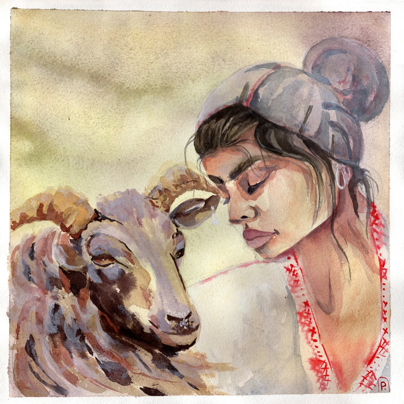 Panna — Watercolour on cold press paper painting by Alona Petliarska, 2025